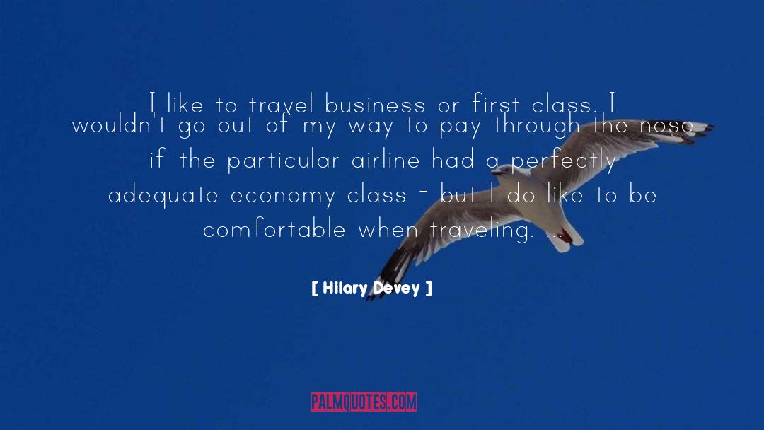 Economy Class quotes by Hilary Devey