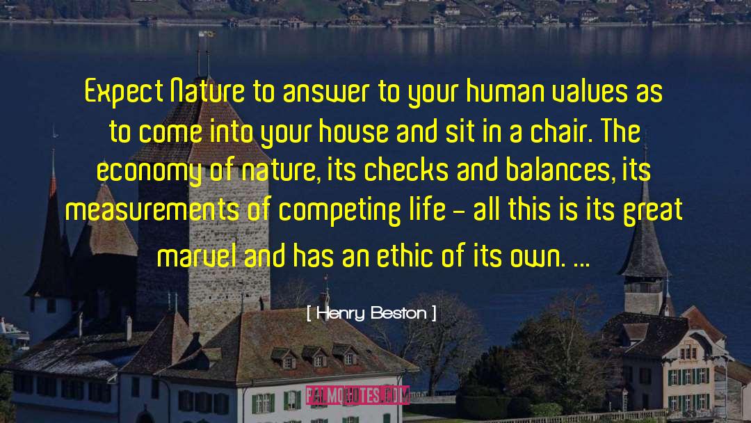 Economy Of Nature quotes by Henry Beston