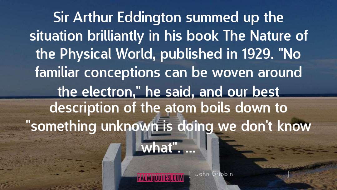Eddington quotes by John Gribbin