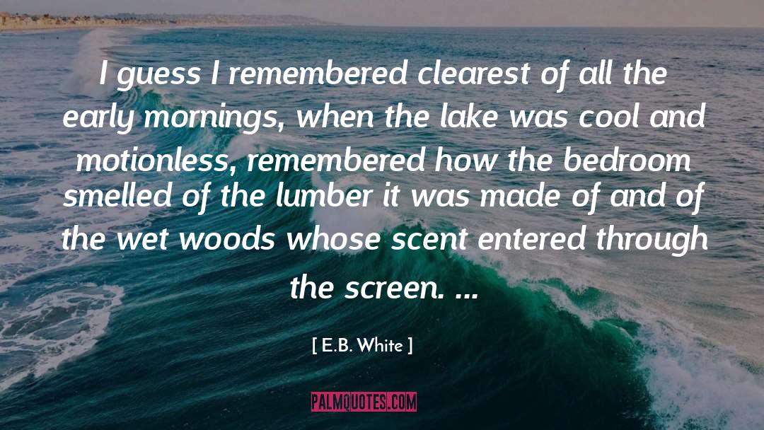 Eden Lake Minnesota quotes by E.B. White