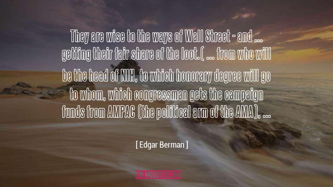 Edgar quotes by Edgar Berman