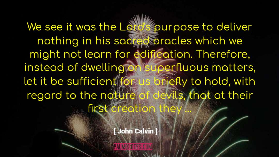 Edification quotes by John Calvin