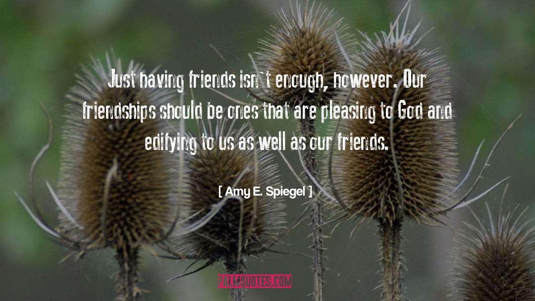 Edifying quotes by Amy E. Spiegel