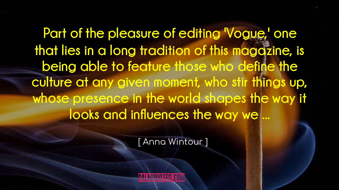 Editing Pics quotes by Anna Wintour