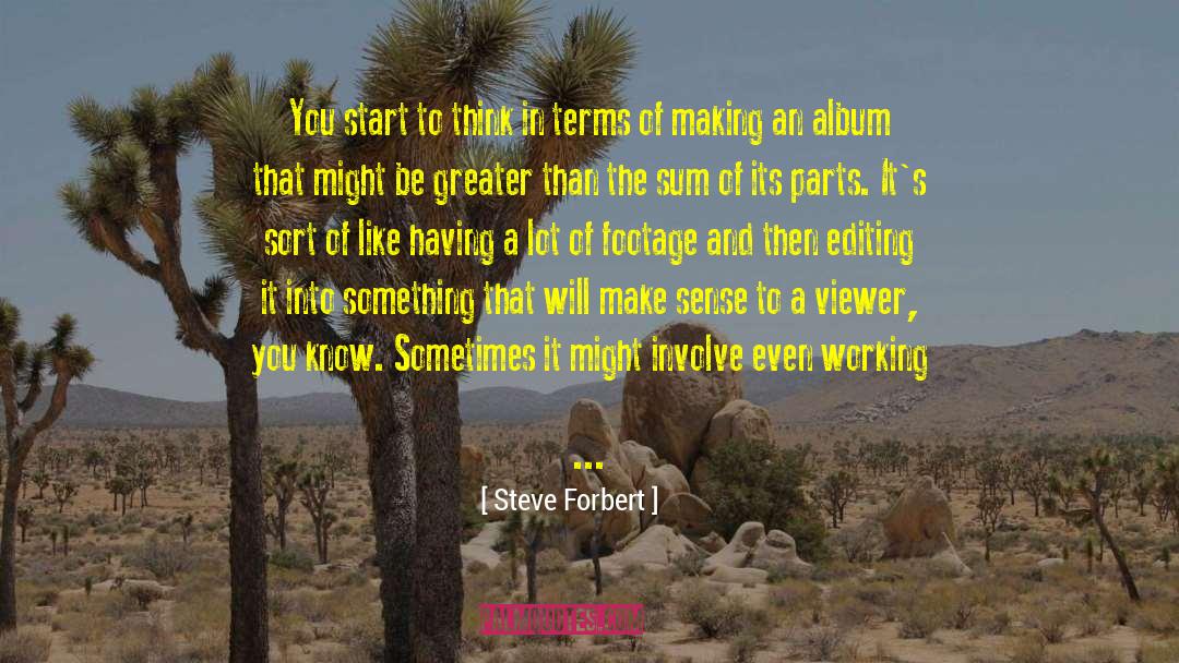 Editing quotes by Steve Forbert