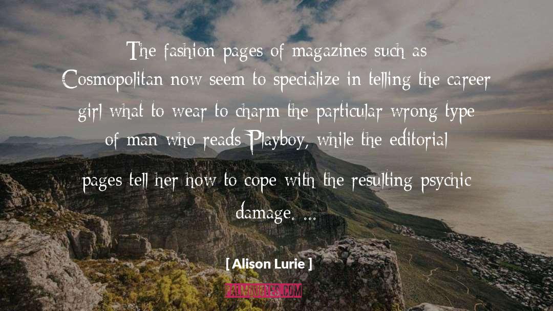 Editorial quotes by Alison Lurie