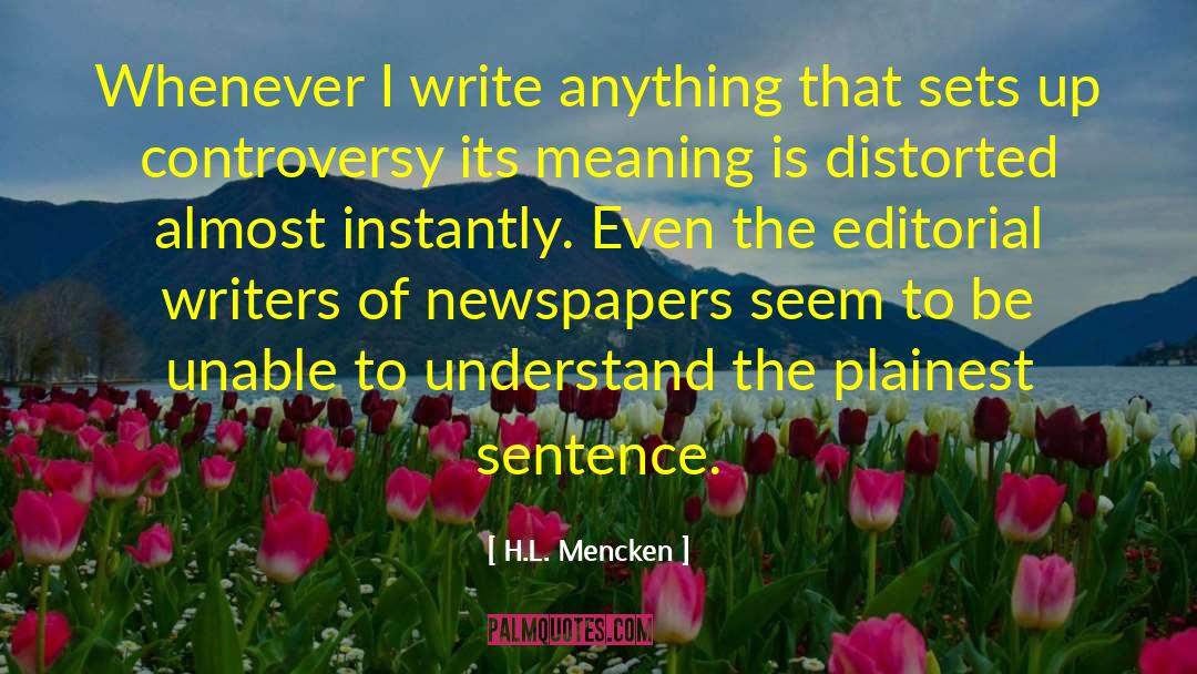 Editorial quotes by H.L. Mencken