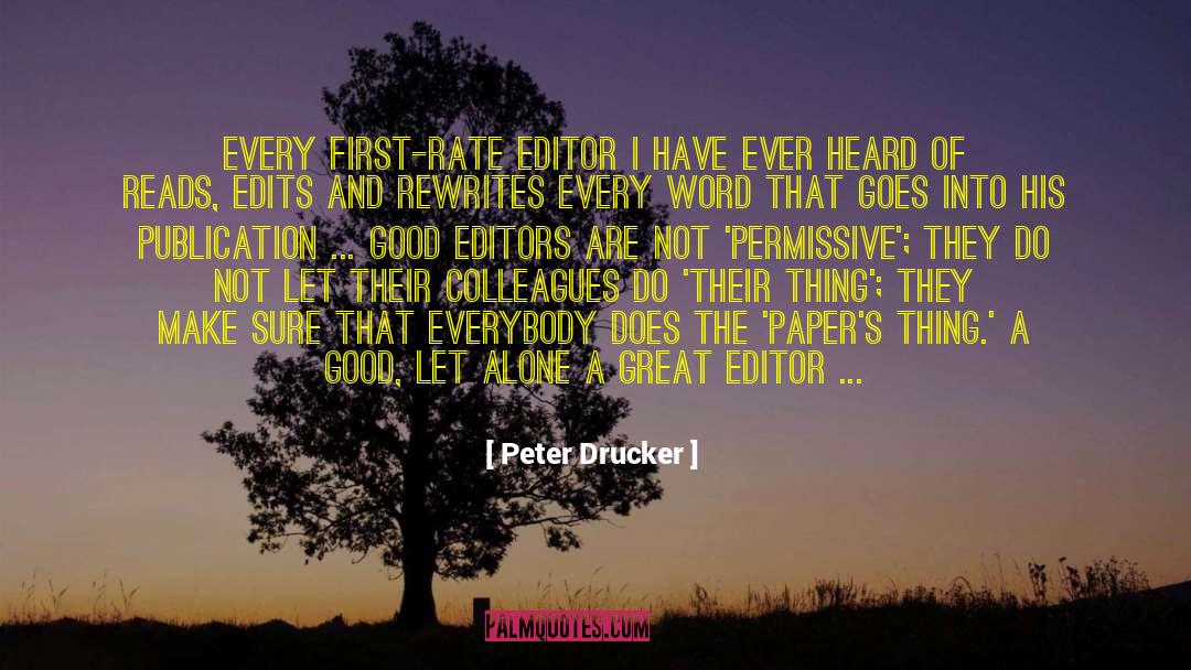 Edits quotes by Peter Drucker