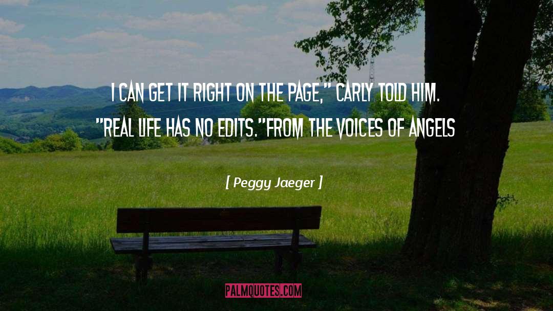 Edits quotes by Peggy Jaeger