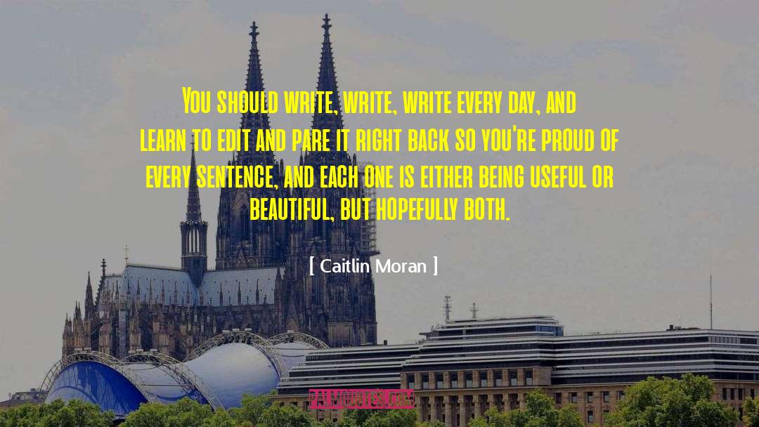 Edits quotes by Caitlin Moran