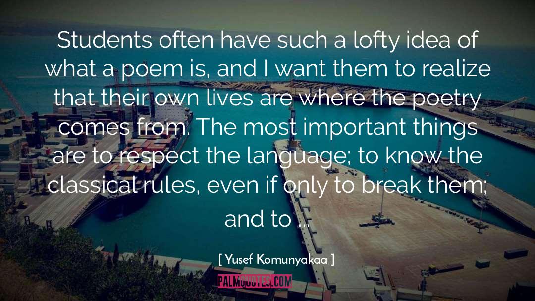 Edits quotes by Yusef Komunyakaa