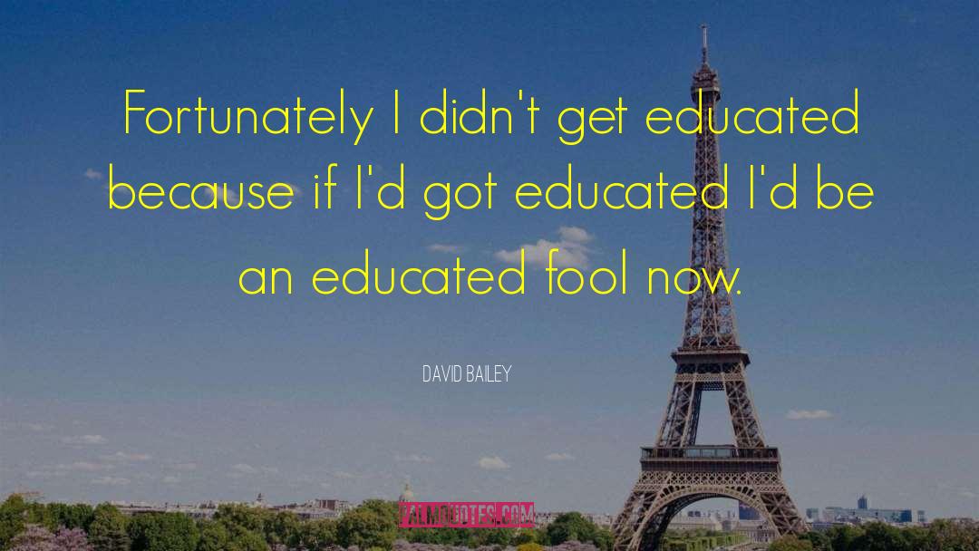 Educated Fools quotes by David Bailey