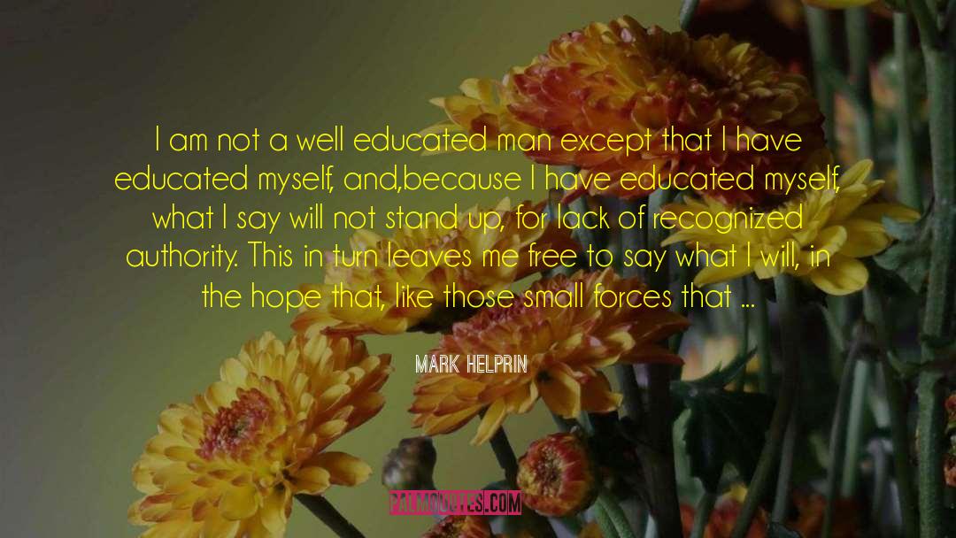 Educated Man quotes by Mark Helprin