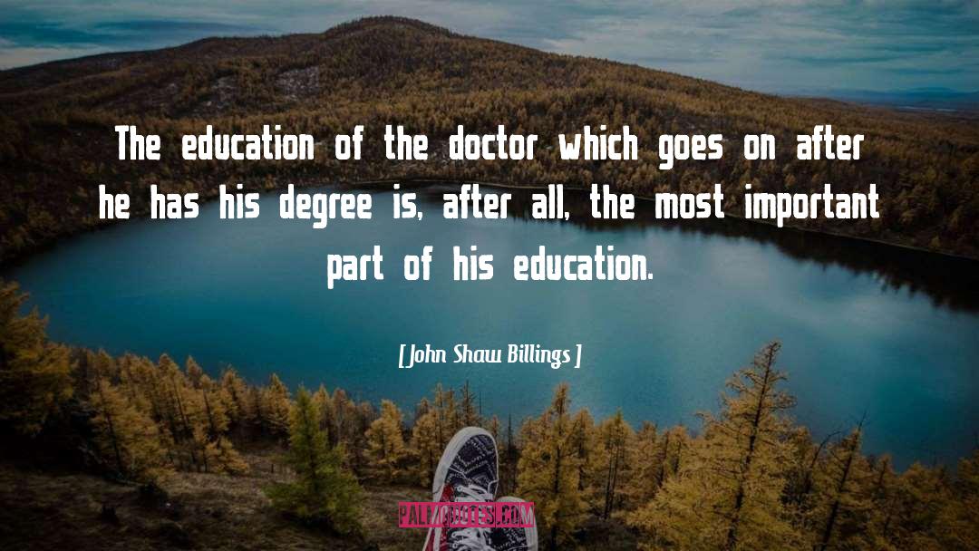 Education Is The Key quotes by John Shaw Billings