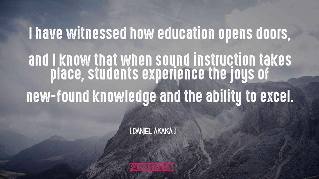Education Knowledge quotes by Daniel Akaka
