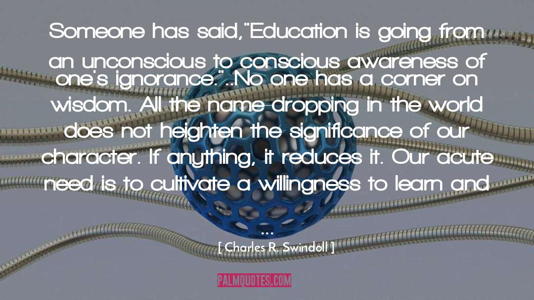 Education quotes by Charles R. Swindoll