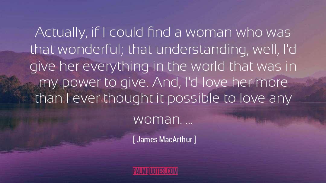 Education Woman Power quotes by James MacArthur