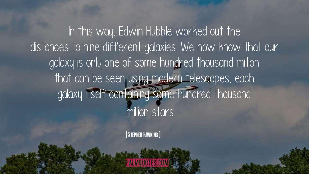 Edwin Hubble quotes by Stephen Hawking