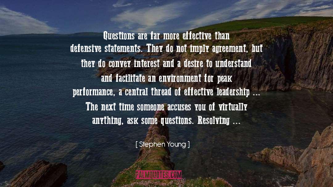 Effective Leadership quotes by Stephen Young