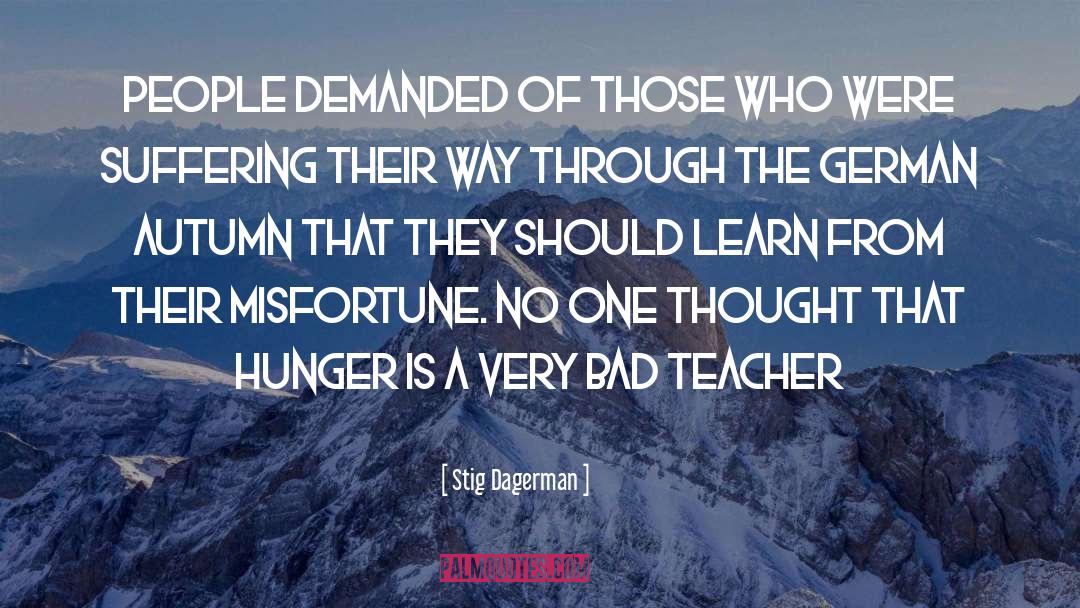 Effective Teacher quotes by Stig Dagerman