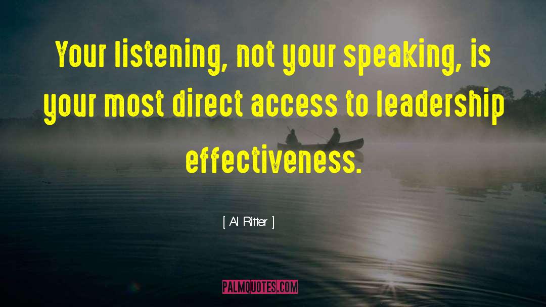 Effectiveness quotes by Al Ritter