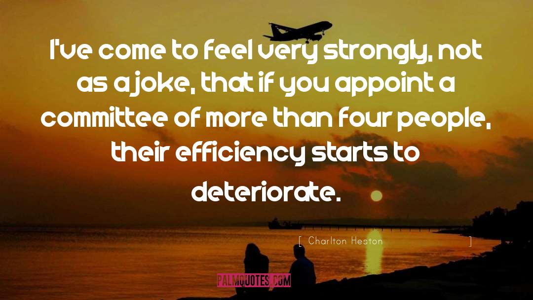 Efficiency quotes by Charlton Heston