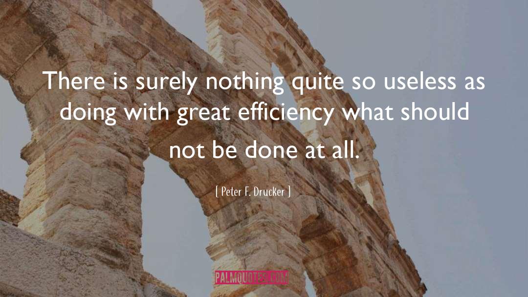 Efficiency quotes by Peter F. Drucker