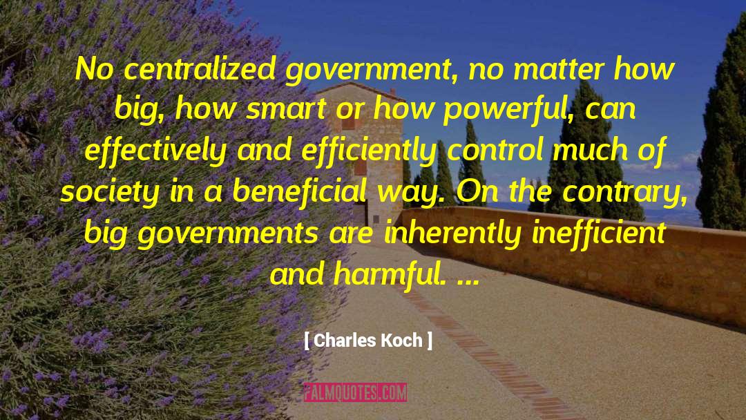 Efficiently quotes by Charles Koch