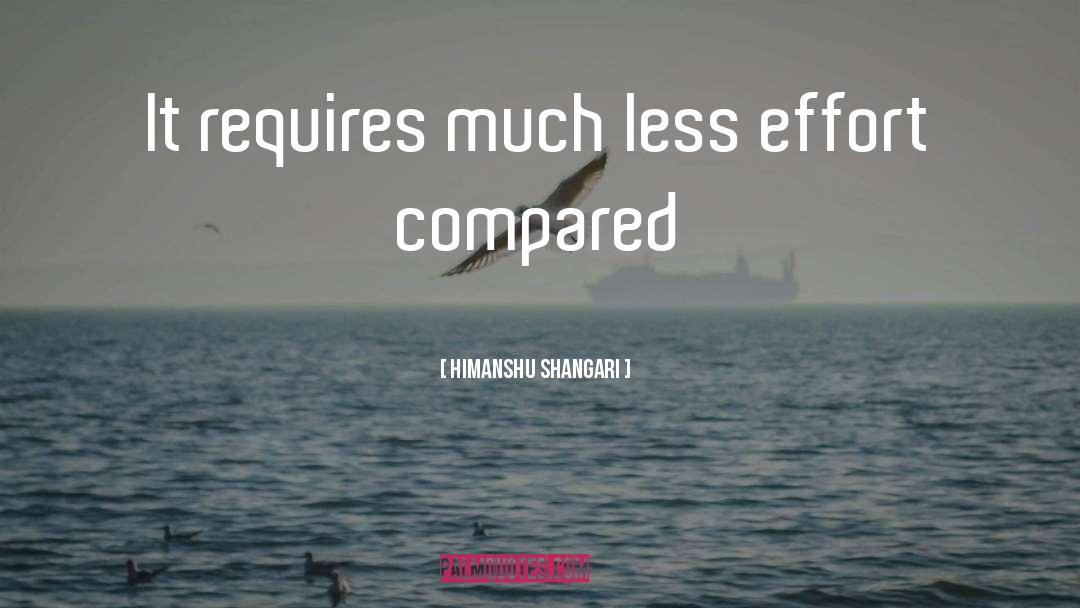 Effort quotes by Himanshu Shangari