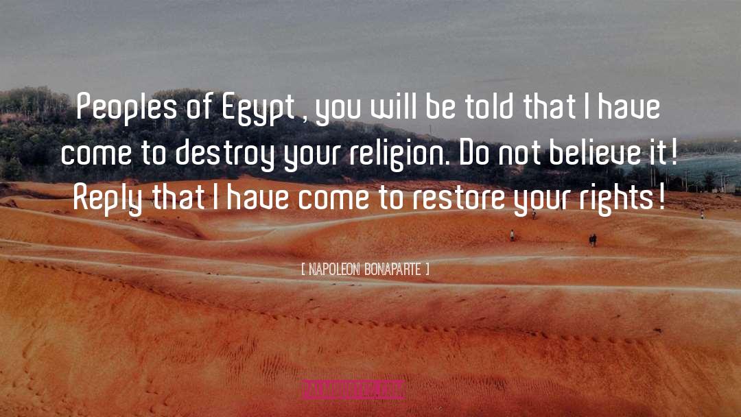 Egypt quotes by Napoleon Bonaparte