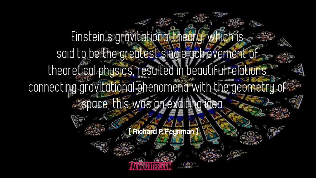 Einsteins Theory Of Relativity quotes by Richard P. Feynman