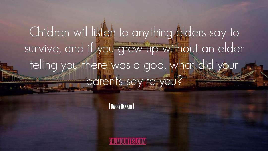 Elder quotes by Barry Hannah