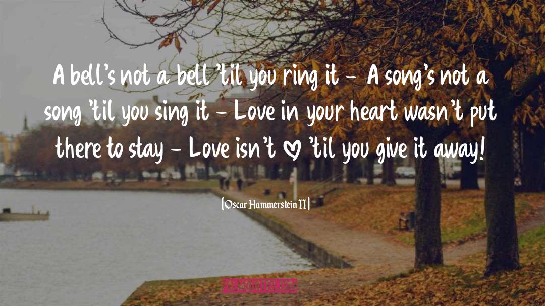 Elderly Love quotes by Oscar Hammerstein II