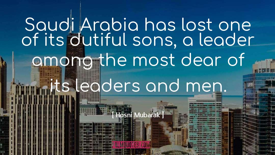 Elected Leaders quotes by Hosni Mubarak