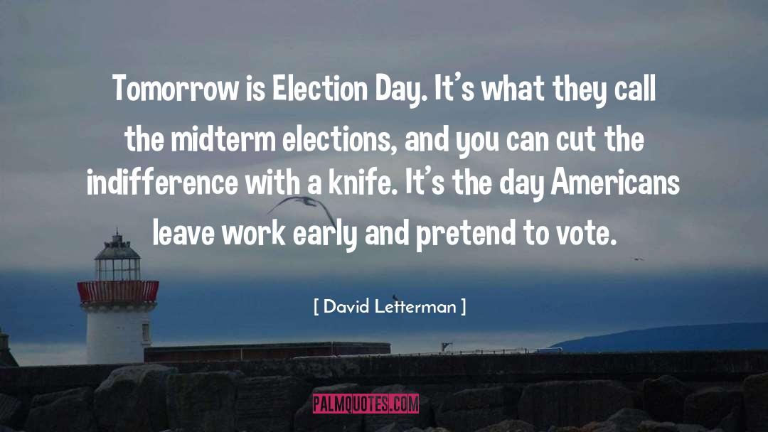 Election Day quotes by David Letterman