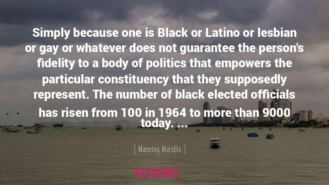 Electoral Politics quotes by Manning Marable