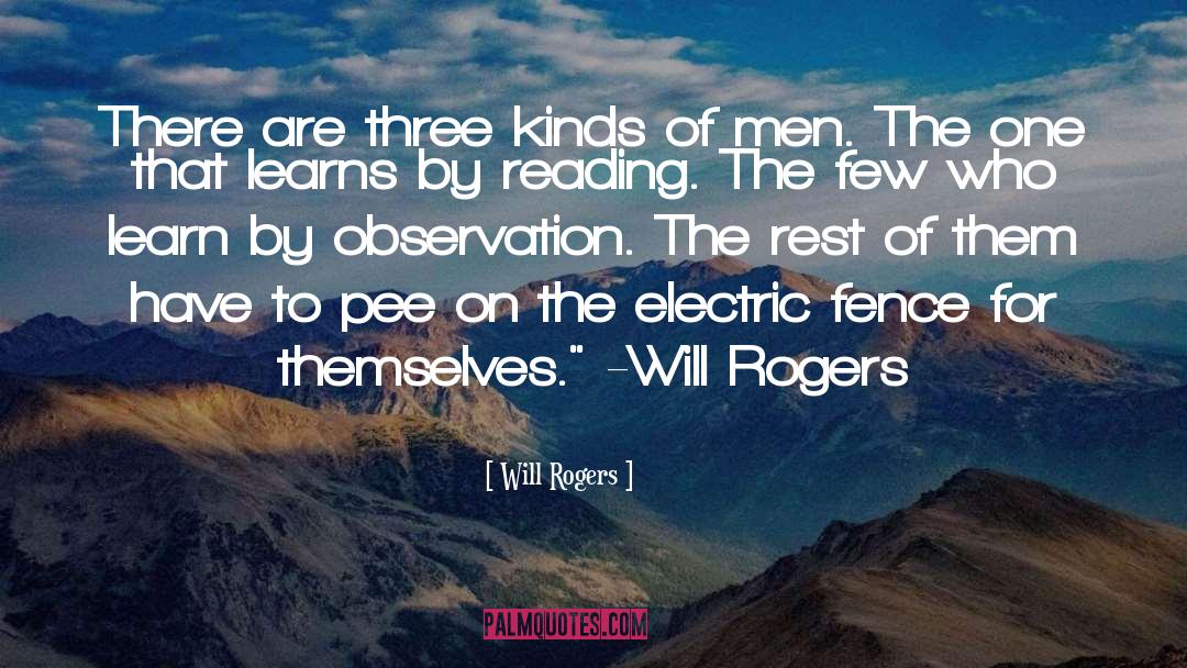 Electric quotes by Will Rogers