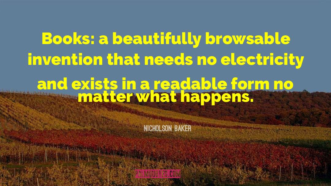 Electricity quotes by Nicholson Baker