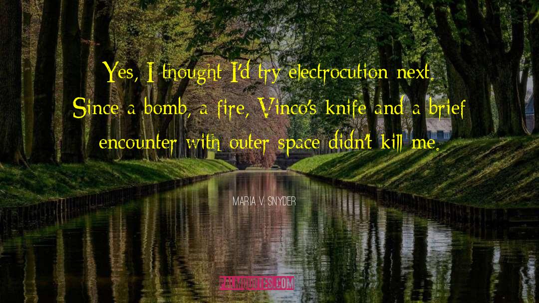 Electrocution quotes by Maria V. Snyder