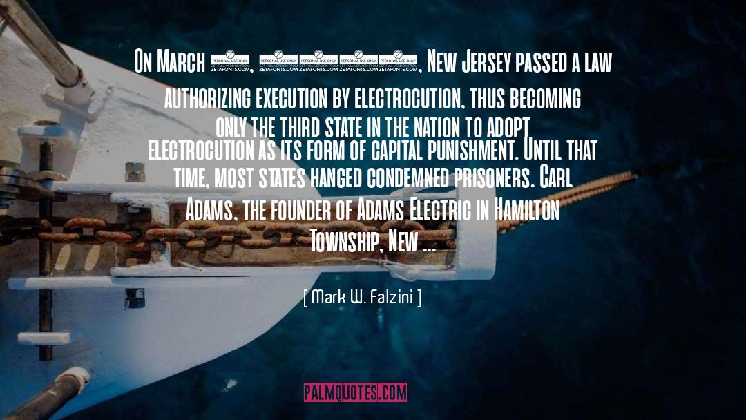 Electrocution quotes by Mark W. Falzini