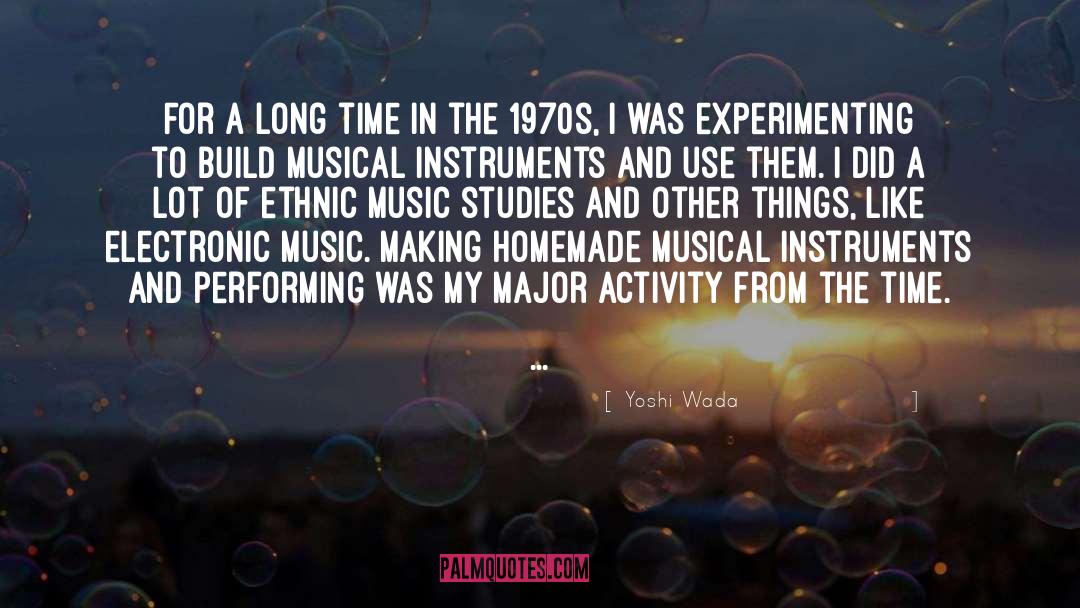 Electronic Music quotes by Yoshi Wada