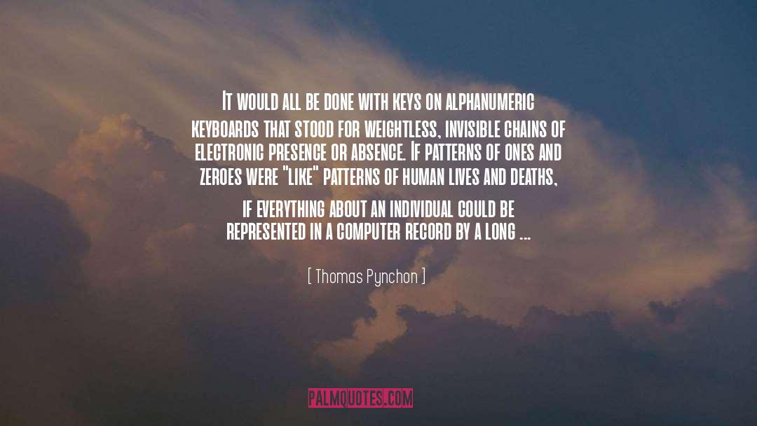 Electronic quotes by Thomas Pynchon