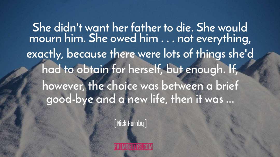 Elegy Owed quotes by Nick Hornby