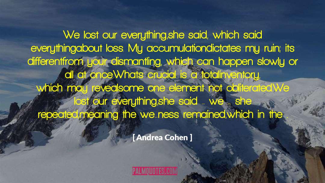 Element Of Surpise quotes by Andrea Cohen