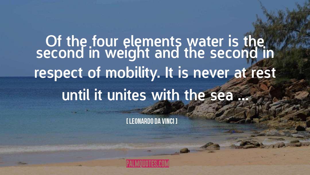 Elements quotes by Leonardo Da Vinci