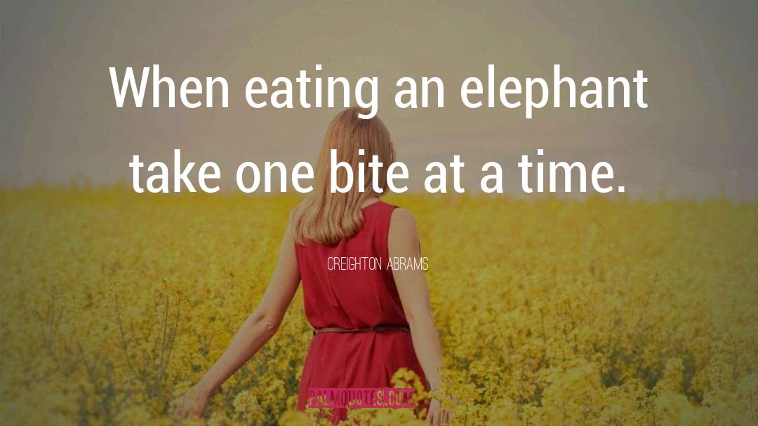Elephants quotes by Creighton Abrams