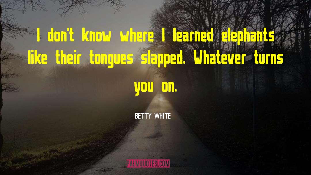 Elephants quotes by Betty White