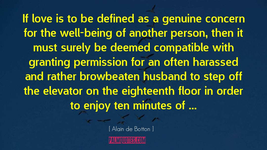 Elevator Love quotes by Alain De Botton