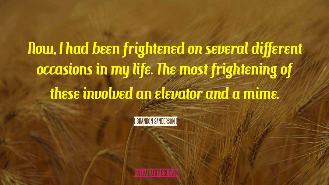 Elevators quotes by Brandon Sanderson