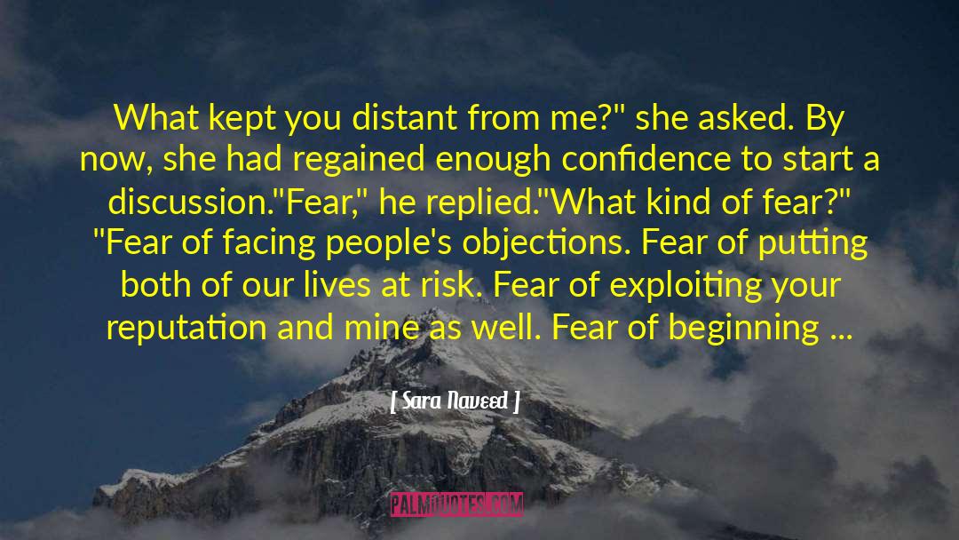 Eliminate Fear quotes by Sara Naveed